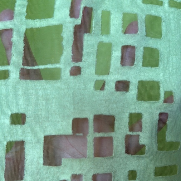 Tribal’s Vibrant lemon lime Green Textured cutout Blouse - Picture 2 of 7